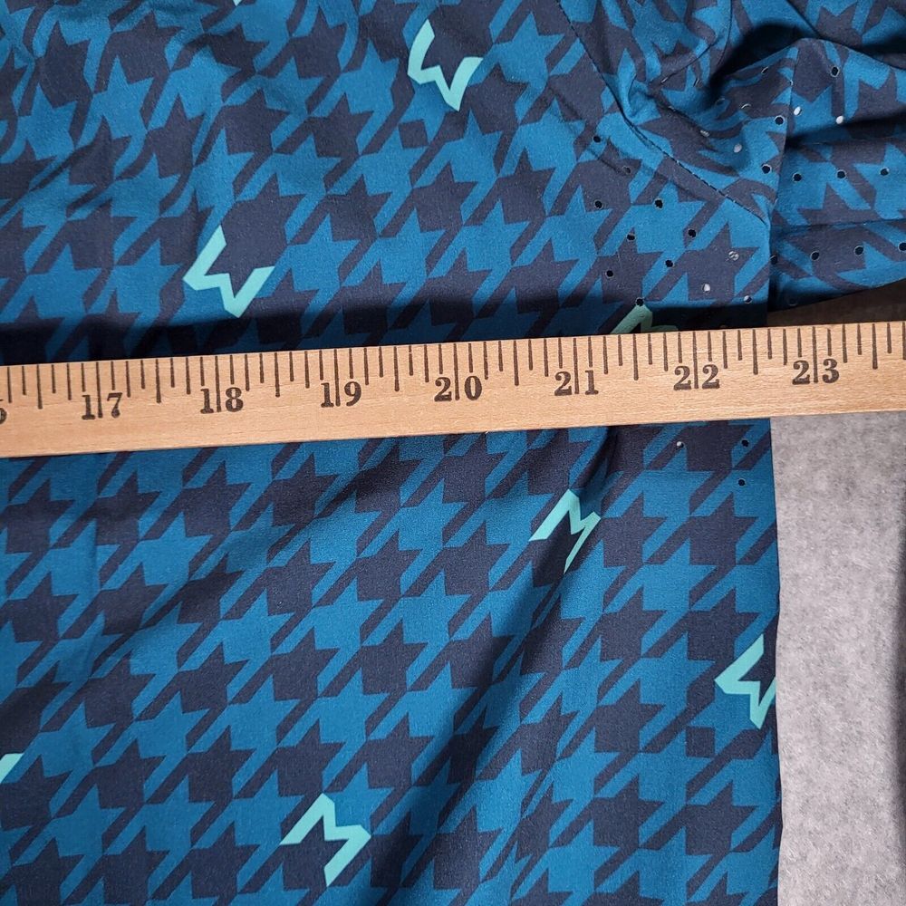 William Murray Houndstooth Long Sleeve Button Up‎ Shirt Mens Large Blue - Picture 7 of 9